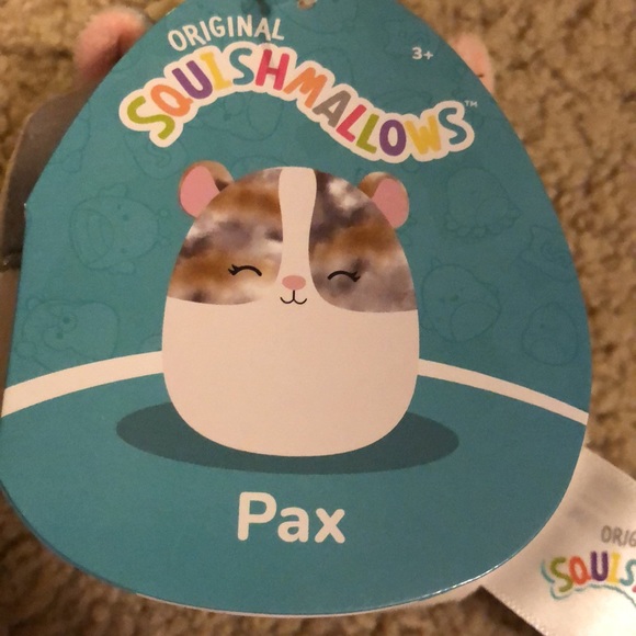 NWT Pax the white hamster with closed eyes kellytoy squishmallow clip - Picture 6 of 7
